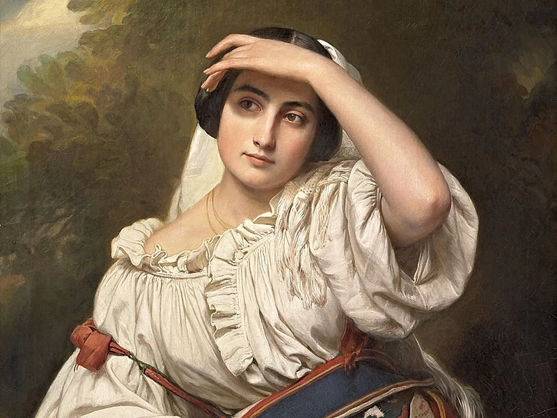 1808-								Hermann Fidel Winterhalter - Giovane Dama dei Monti Sabini